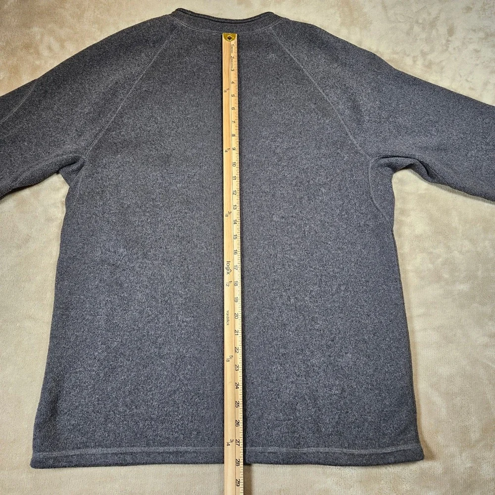 Vtg The North Face Mens Gray Knit Pullover Sweater Lg Pocket Raglan Sleeve Y2K